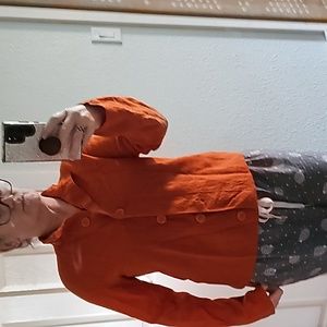 STUNNING carol little orange wool jacket